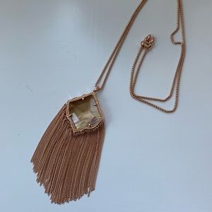 Kendra Scott Rose Gold Fringe Necklace